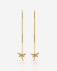 Sparkling Dragonfly Threader Earrings with Crystals