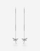 Sparkling Dragonfly Threader Earrings with Crystals