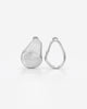 Organic Pebble Stud Earrings with Brushed Finish