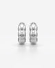 Sculpted Bubble Hoop Earrings with Crystal Accent