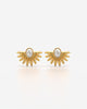 Sunburst Pearl Ear Jacket Earrings