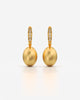 Brushed Disc Drop Earrings with Pavé Hoops