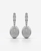 Sparkling Pavé Disc Drop Hoop Earrings