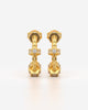 Sparkling Stone Studded C Hoop Earrings
