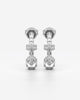 Sparkling Stone Studded C Hoop Earrings