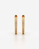 Sparkling Heart Huggie Hoops with Pavé Stones