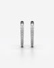 Sparkling Heart Huggie Hoops with Pavé Stones