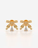 Crystal Bow Drop Earrings with Teardrop Accent