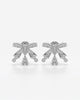 Crystal Bow Drop Earrings with Teardrop Accent