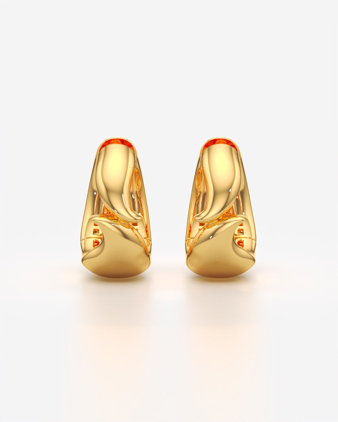 Chunky Dome Hoop Earrings for Her