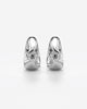Chunky Hoop Earrings With Solitaire Diamond