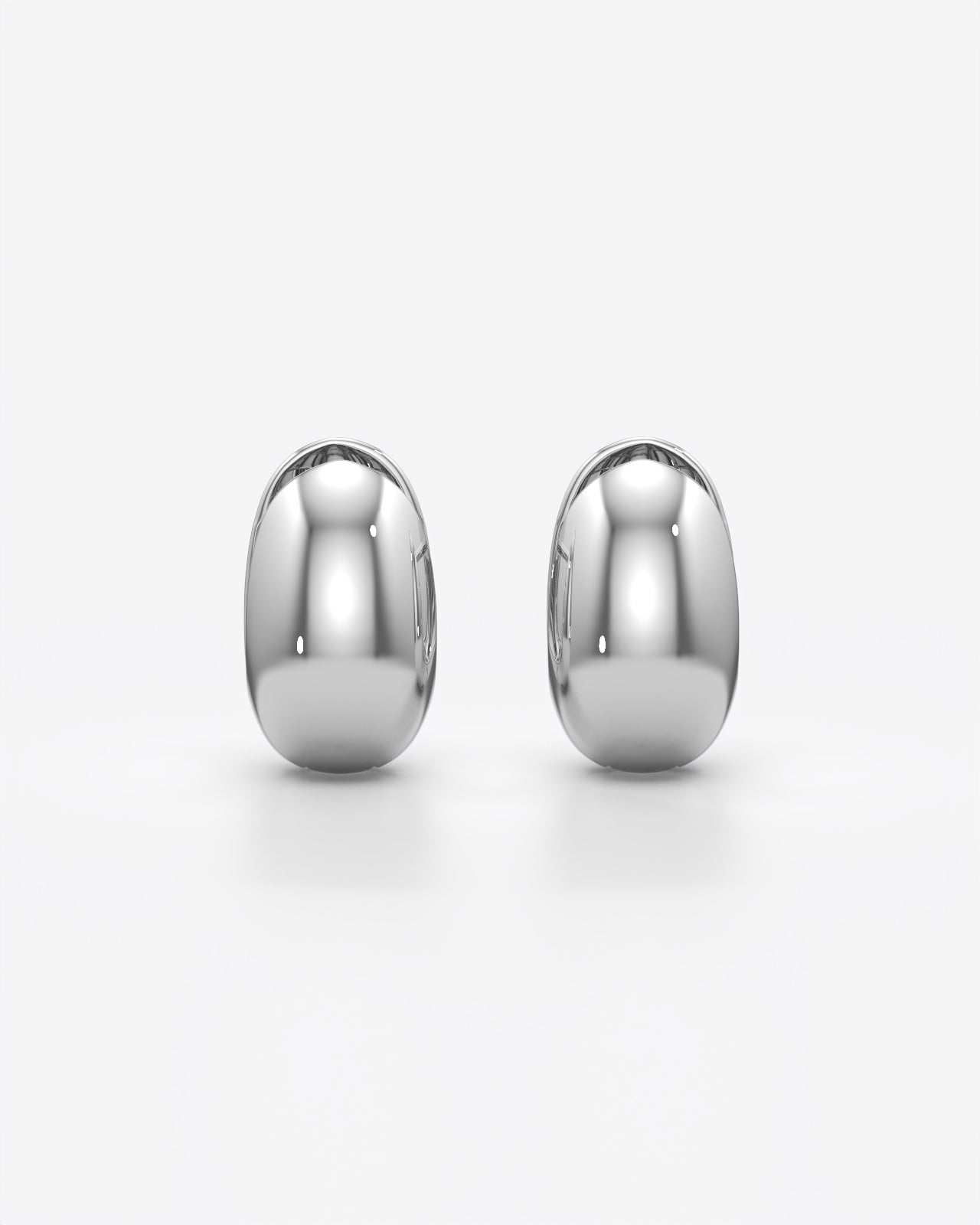 Bold Dome Huggie Hoop Earrings