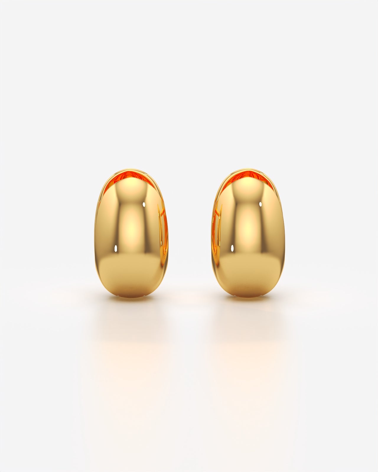 Bold Dome Huggie Hoop Earrings