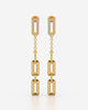 Linked Chain Drop Earrings with Crystals