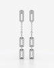 Linked Chain Drop Earrings with Crystals