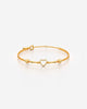 Open Heart Beaded Chain Bracelet for Her