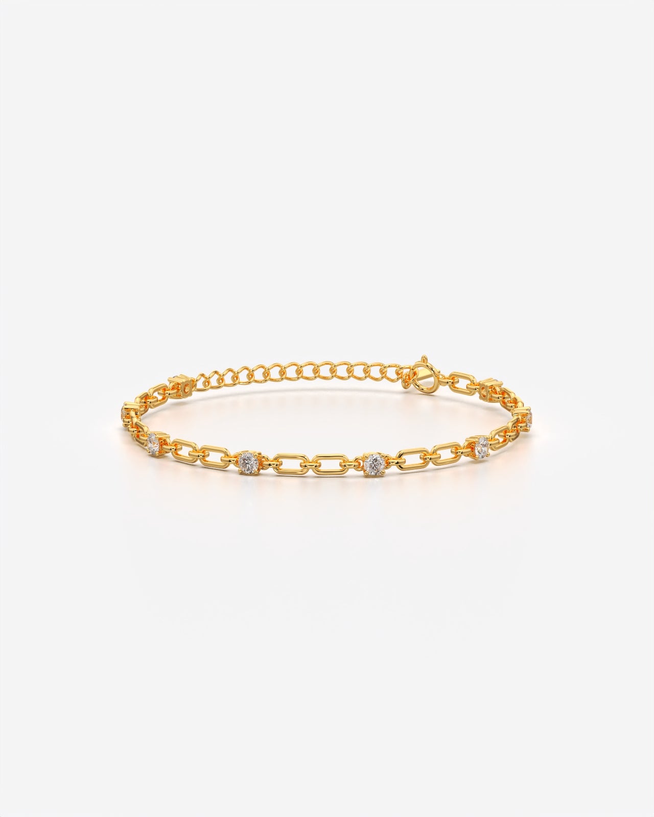 Sparkling Crystal Link Chain Bracelet