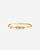 Bamboo Crystal Charm Bracelet with Adjustable Chain