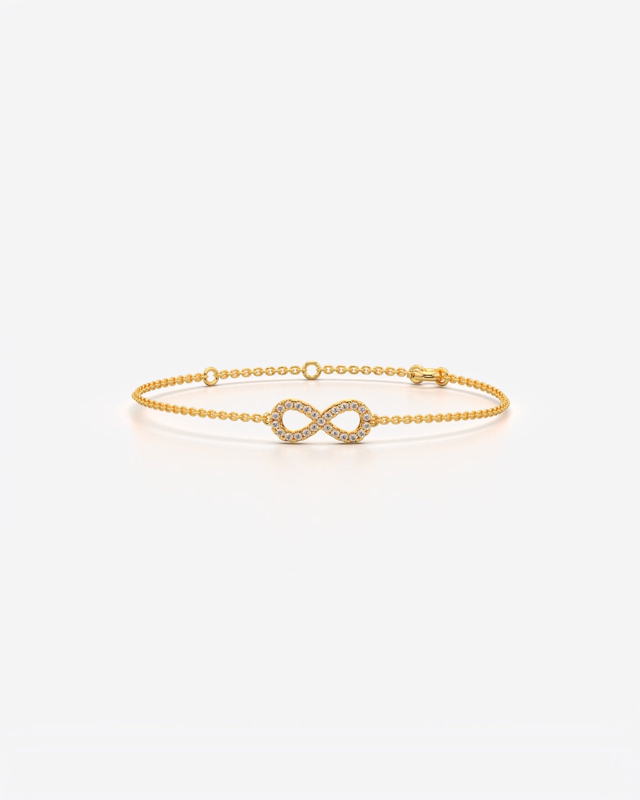 Infinity Symbol Crystal Chain Bracelet