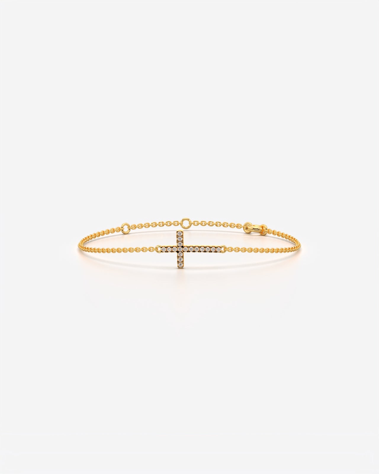Crystal Cross Chain Bracelet