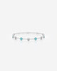 Turquoise Diamond Station Chain Bracelet