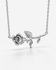 Rose Branch Pendant Necklace for Her