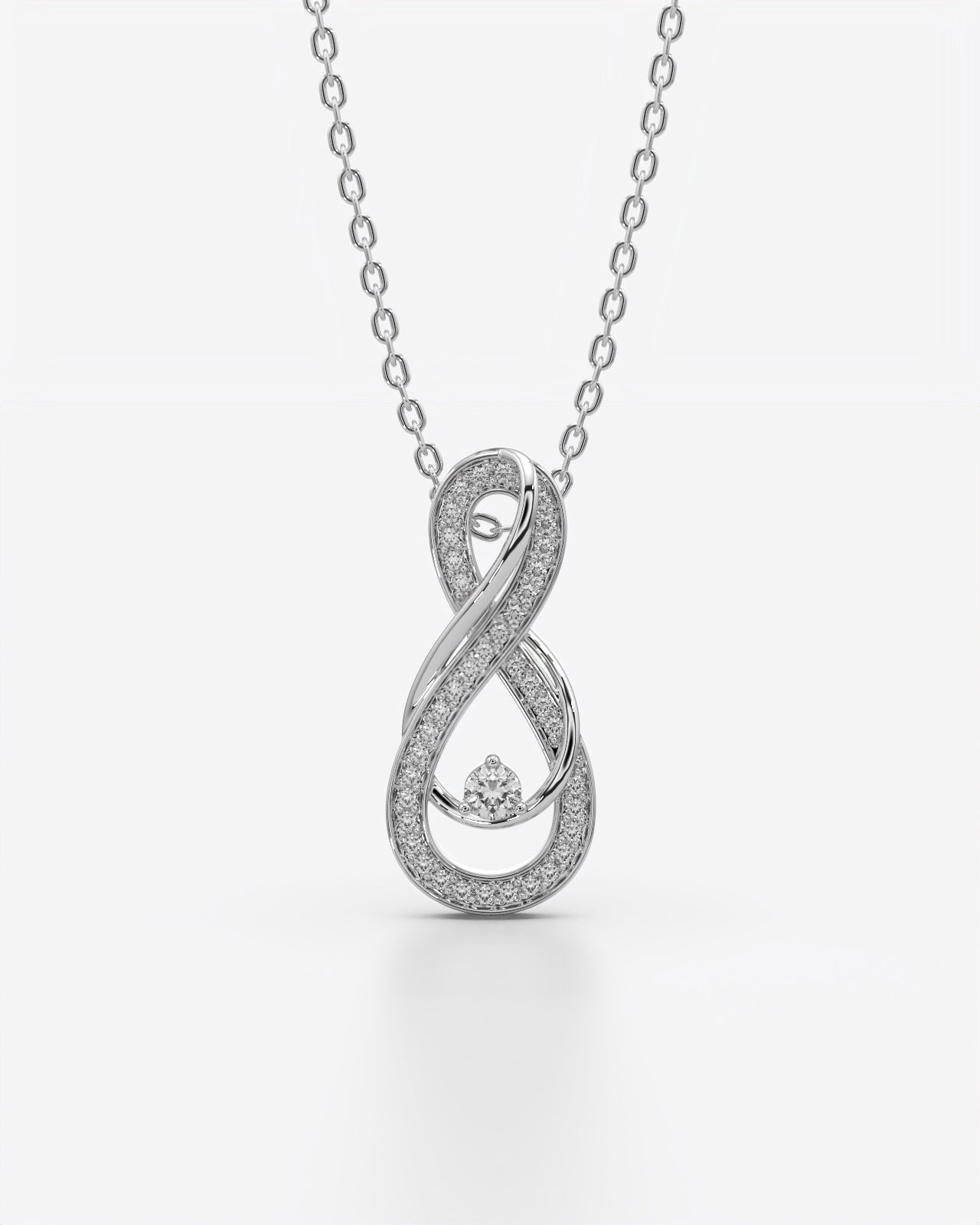Infinity Loop Pendant with Sparkling Stones