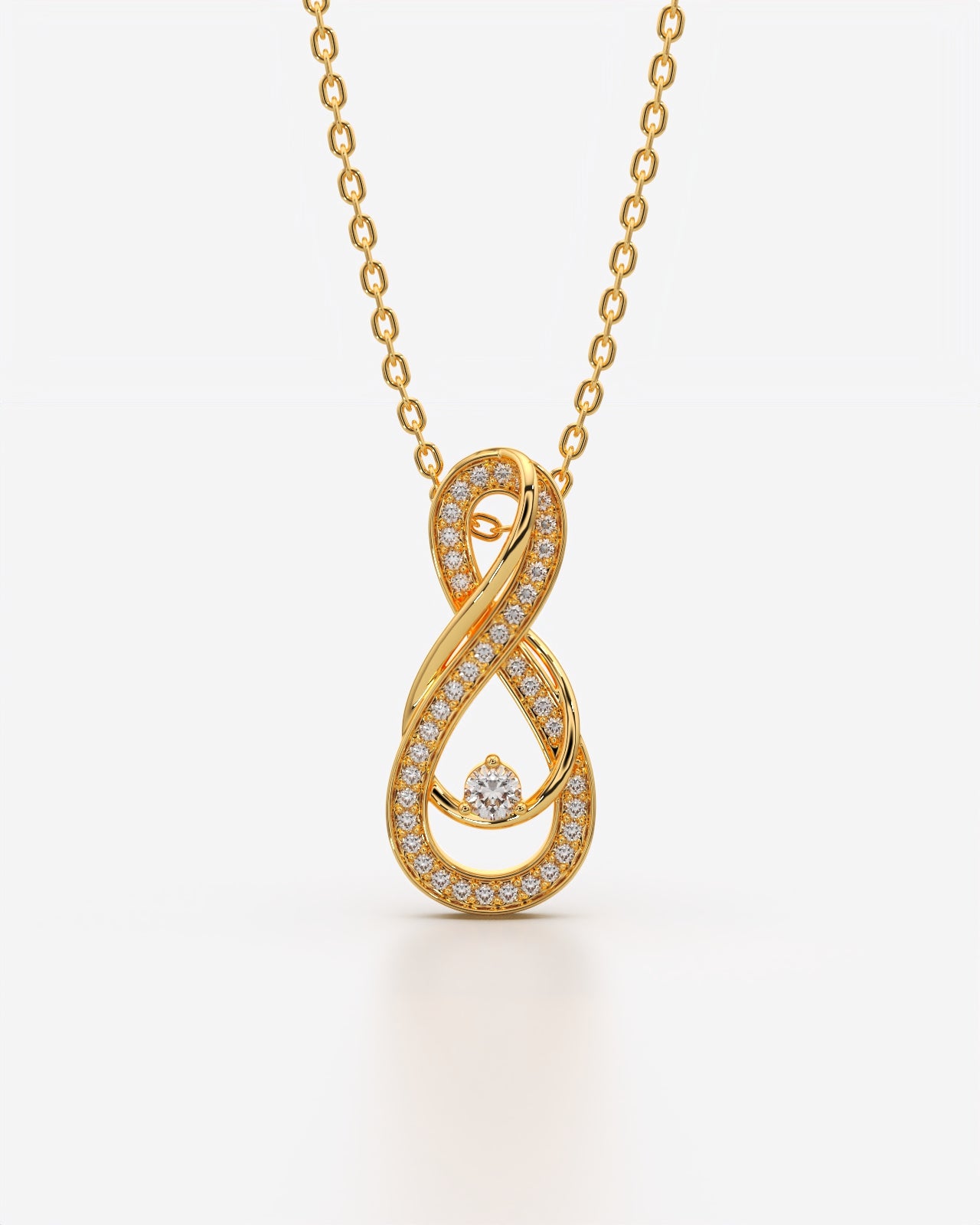 Infinity Loop Pendant with Sparkling Stones