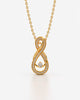 Infinity Loop Pendant with Sparkling Stones