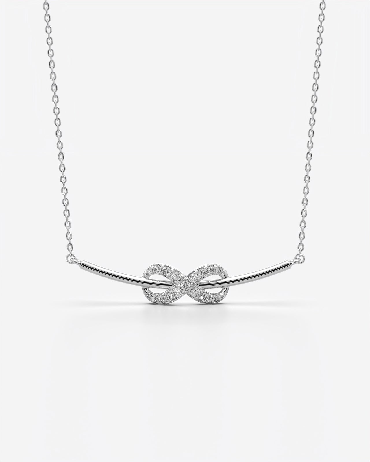 Infinity Symbol Pendant Necklace with Crystals