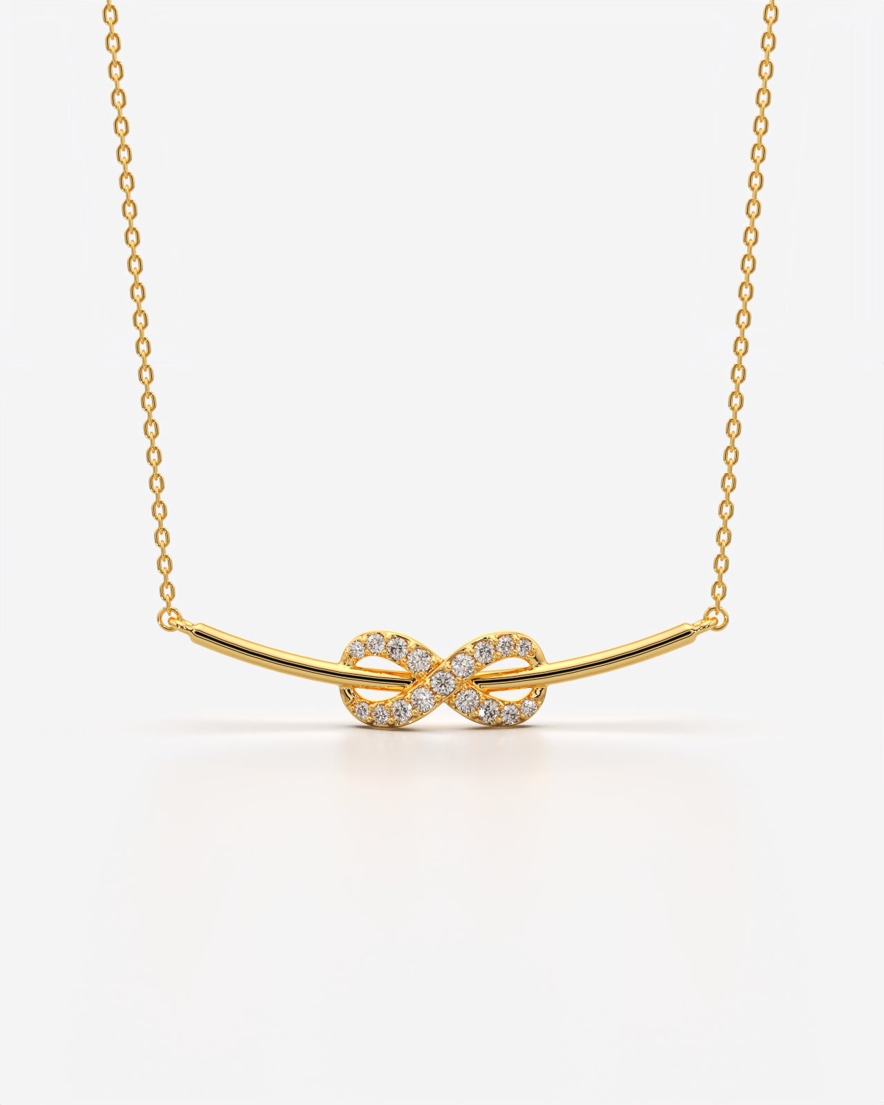 Infinity Symbol Pendant Necklace with Crystals