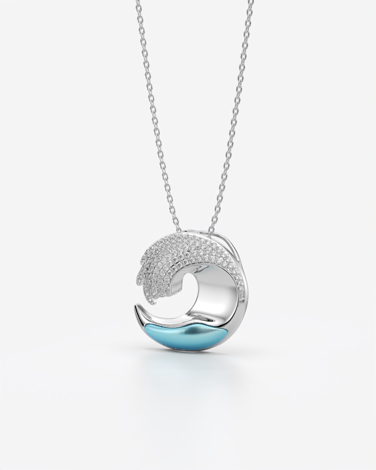 Ocean Wave Pendant Necklace