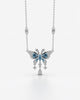 Enchanting Butterfly Pendant with Crystal Drops