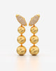Cascading Sphere Drop Earrings with Crystals