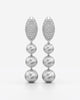 Cascading Sphere Drop Earrings with Pavé Crystals