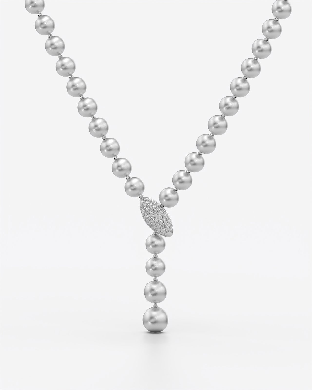Luxe Beaded Y Necklace with Crystal Accent