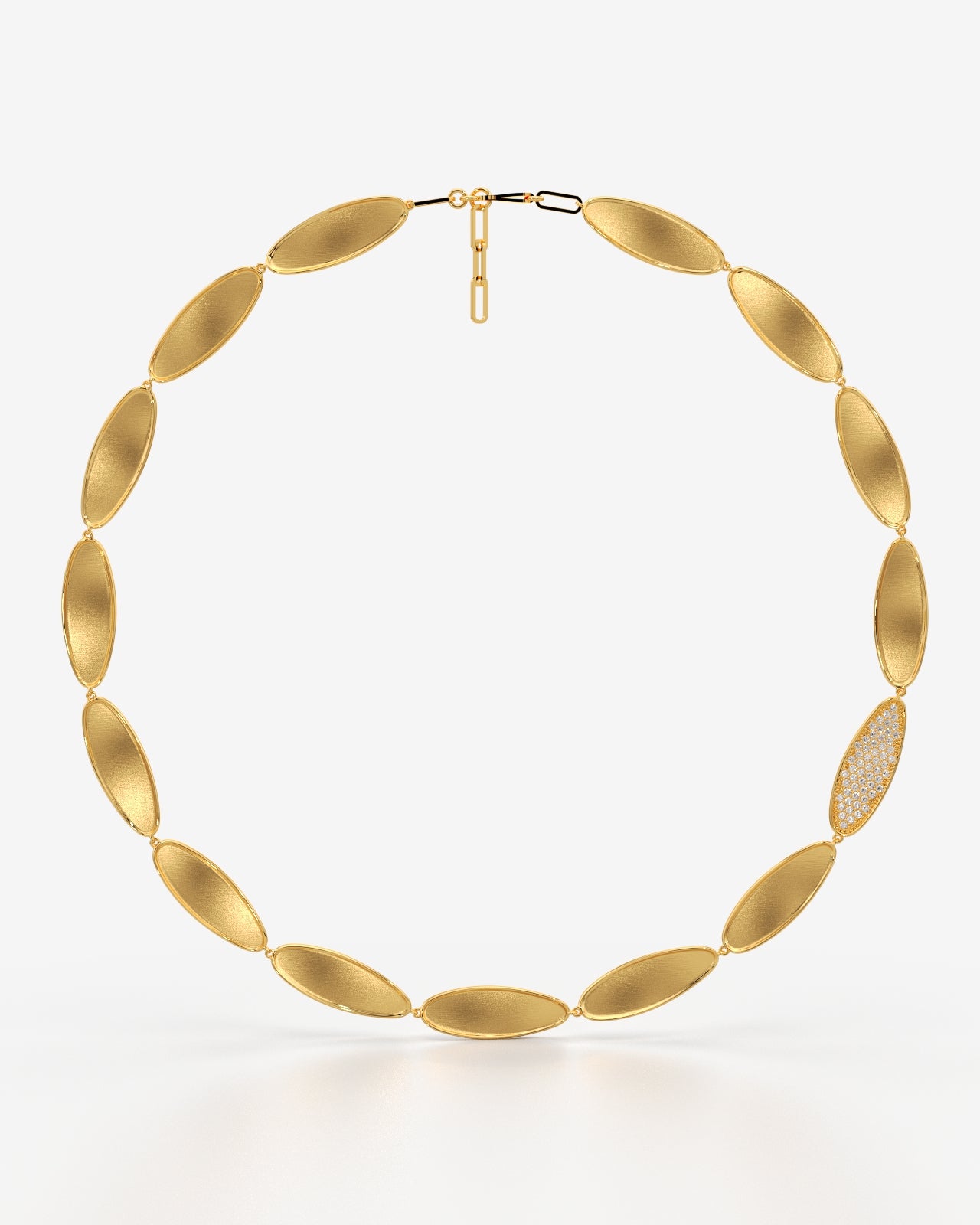 Marquise Link Necklace with Crystal Accent