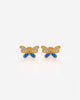 Sparkling Butterfly Stud Earrings with Enamel