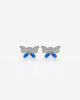 Sparkling Butterfly Stud Earrings with Enamel