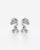 Cascading Floral Drop Earrings with Crystal Centers