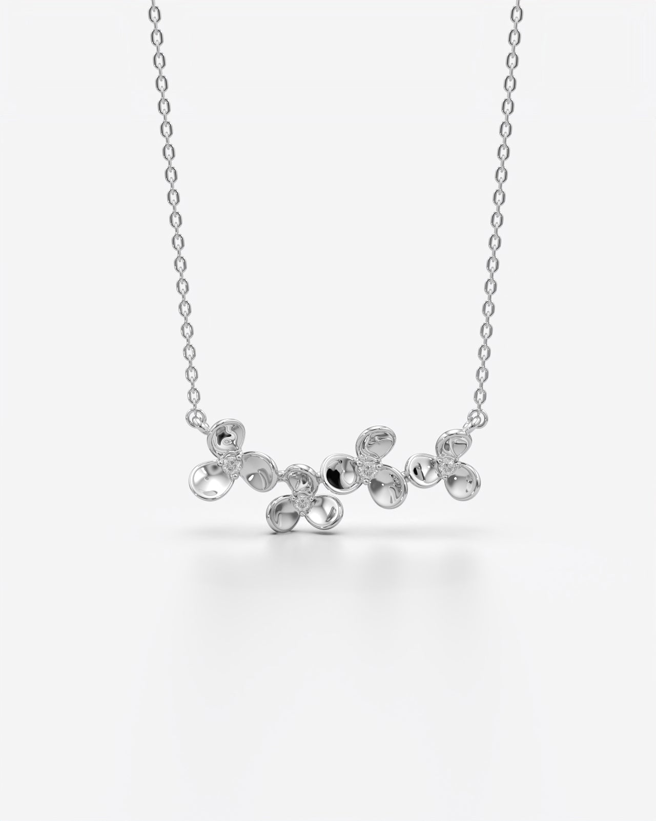 Delicate Floral Cluster Pendant Necklace