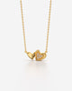 Double Heart Crystal Pendant Necklace