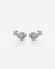 Dual Bloom Diamond Stud Earrings