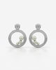 Pearl Cluster Hoop Earrings with Crystal Pavé