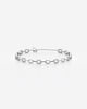 Crystal Oval Link Chain Bangle Bracelet