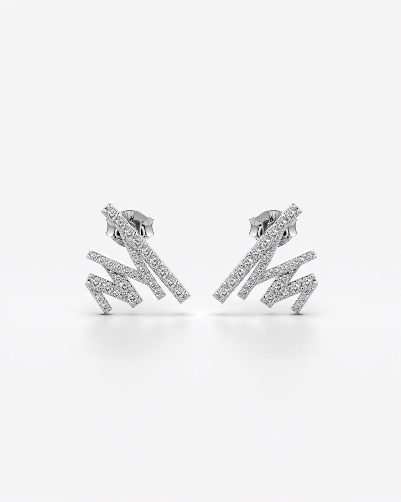 Radiant Burst Crystal Stud Earrings Pair