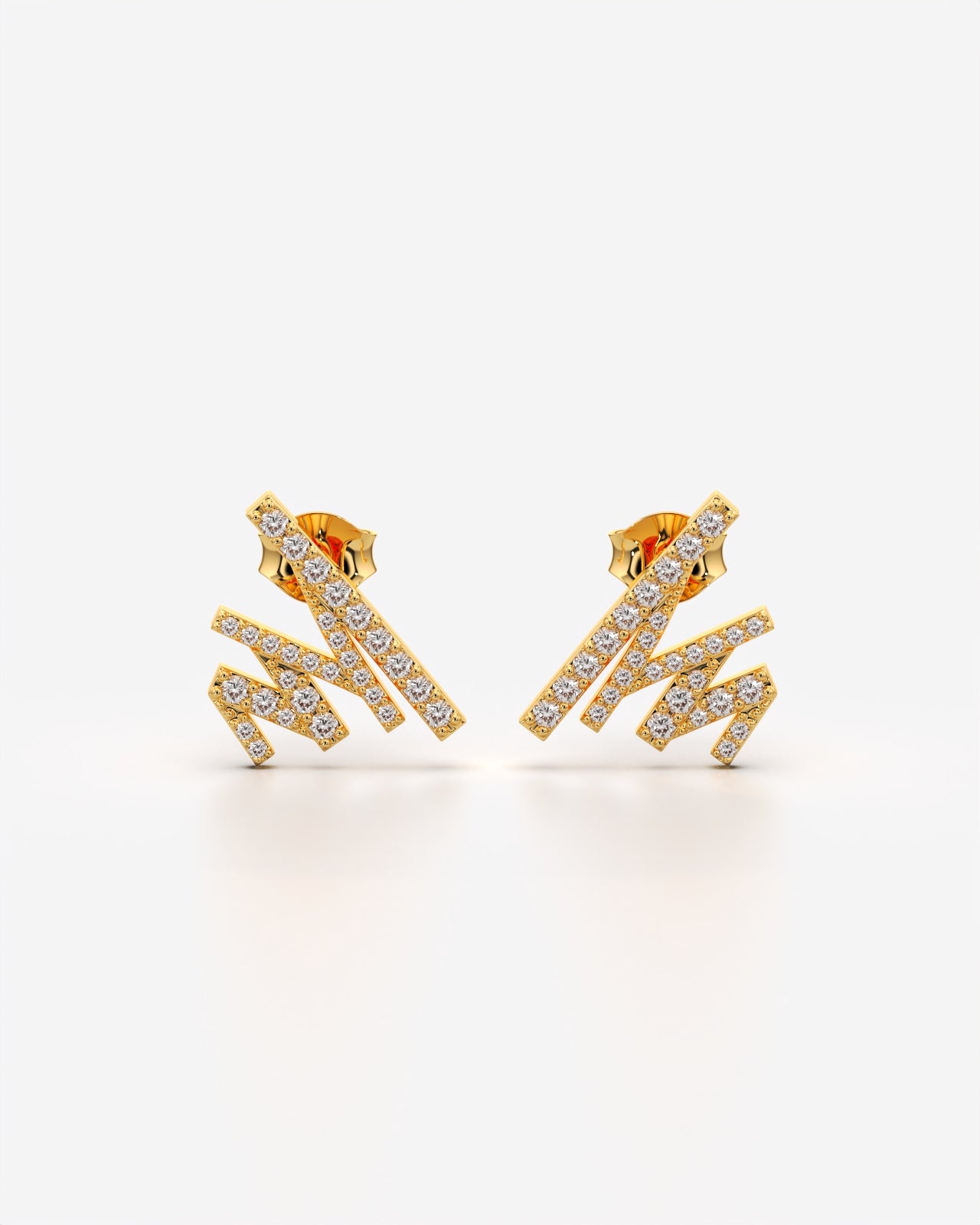 Radiant Burst Crystal Stud Earrings Pair
