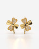 Lucky Clover Crystal Stud Earrings for Women