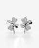 Lucky Clover Crystal Stud Earrings for Women