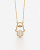 Hamsa Hand Evil Eye Crystal Pendant Necklace